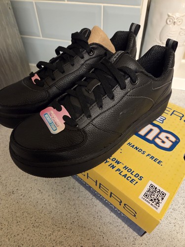 Sketchers black laced memory - black,