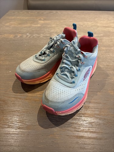 Ombre peach and light blue - and,
