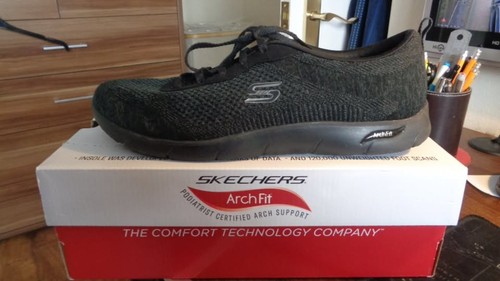 Sketchers womens black lace - lace, up