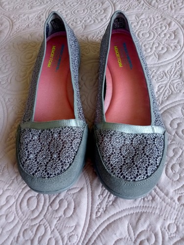 Sketchers ladies grey slip - ladies,
